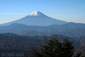 大菩薩嶺から見た富士山の北面