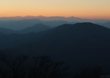 丹沢の蛭ヶ岳から見た夕景