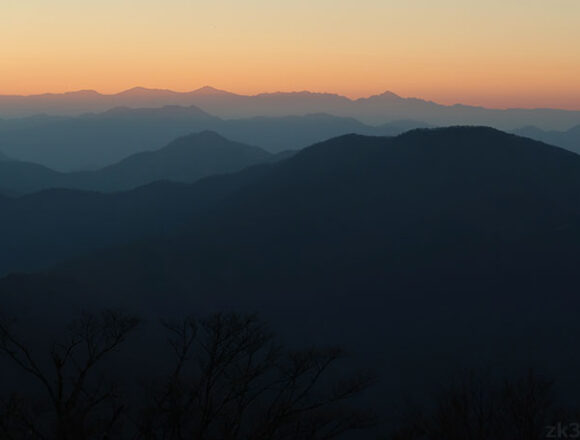 丹沢の蛭ヶ岳から見た夕景