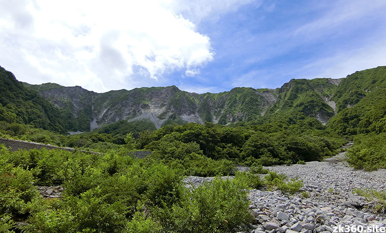元谷から見た大山の北壁