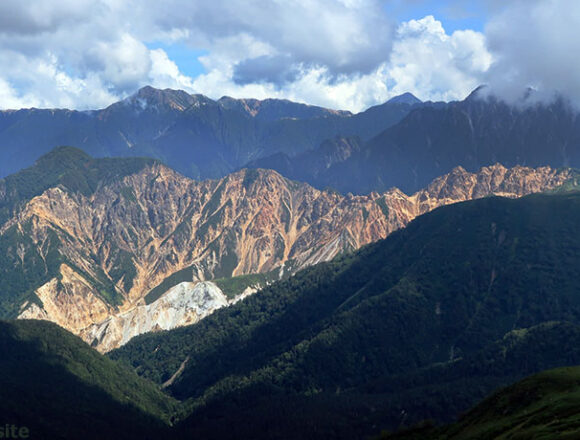 北アルプスの硫黄岳
