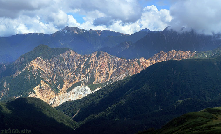 北アルプスの硫黄岳