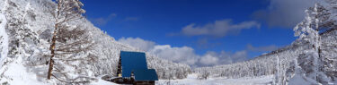 冬の北八ツ・八丁平と縞枯山荘