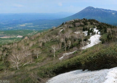 八幡平の茶臼岳から岩手山を望む